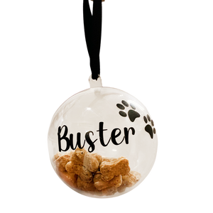 Personalised Fillable Pet Christmas Bauble