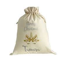 Load image into Gallery viewer, Santa Sack Unicorn- Personalised
