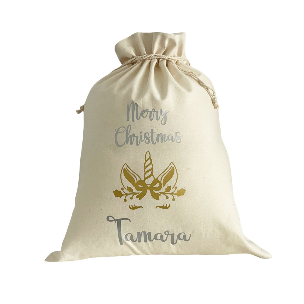 Santa Sack Unicorn- Personalised
