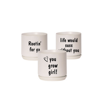 Load image into Gallery viewer, Printed Small Oslo Pot Parchment - with sayings
