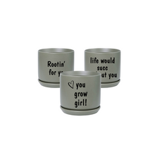 Load image into Gallery viewer, Printed Small Oslo Pot Sage - with sayings
