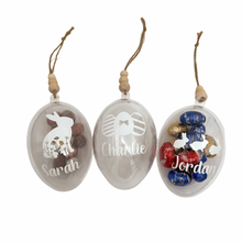 Load image into Gallery viewer, Personalised Fillable Easter Egg Bauble
