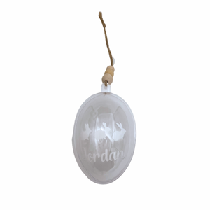 Personalised Fillable Easter Egg Bauble